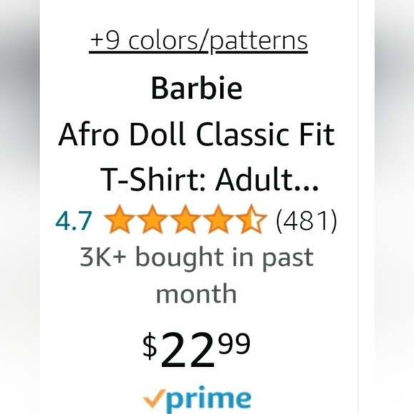 The Iconic Black Barbie T-shirt 👕 ♀️ ☮ - Picture 11 of 11